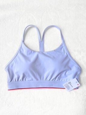 NWT Lululemon Flow Y Mid-Support Bra *Logo B/C Cup – Serene Blue – Size 6